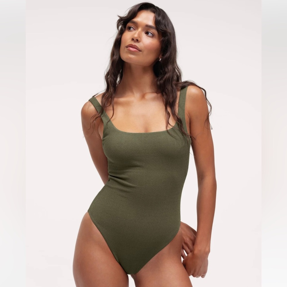Square Neck One Piece Swimsuit